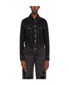 We11 Done V-shaped Denim Jacket In Black