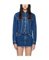 We11 Done V-shaped Denim Jacket In Blue