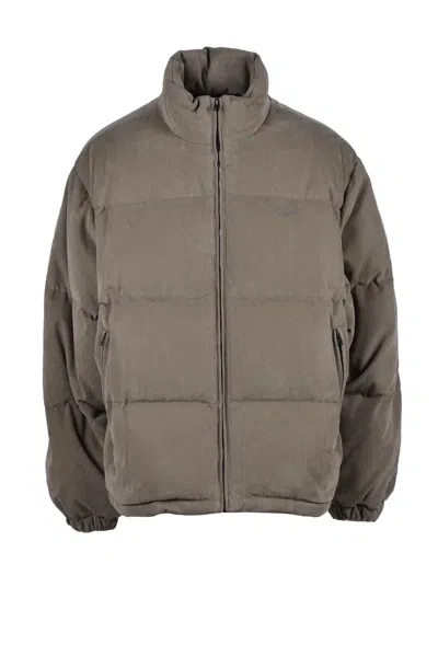 We11 Done Vintage Canvas Down Jacket - Khaki In Brown
