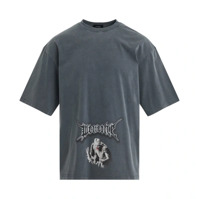 We11 Done Vintage Horror Print T-shirt In Gray