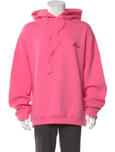 Pre-owned We11 Done V-neck Long Sleeve Hoodie In Pink