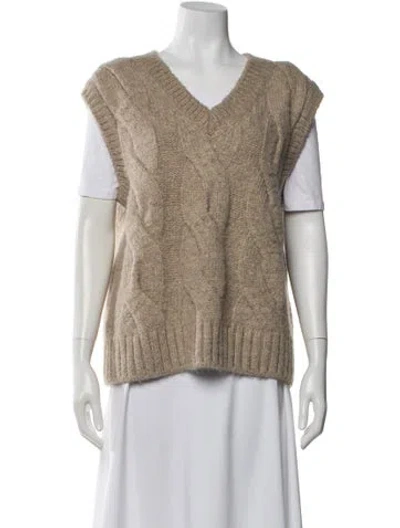 Pre-owned We11 Done V-neck Sweater In Brown