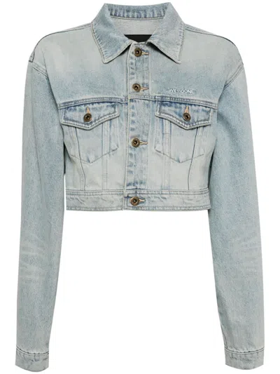 We11 Done Washed Denim Jacket In Blue