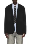 We11 Done Washed Jersey Blazer In Black