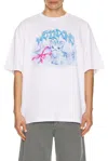 We11 Done Watercolor Monster T-shirt In White
