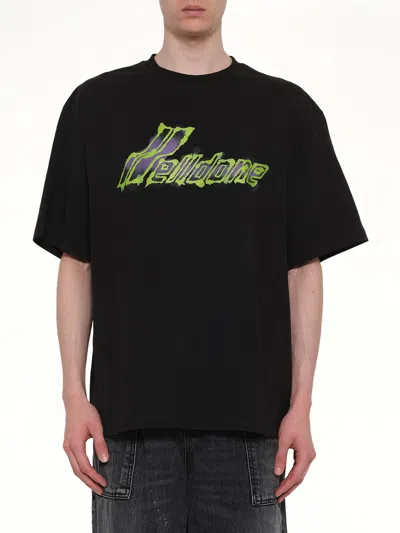 We11 Done Watercolor T-shirt In Black
