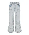 We11 Done Wavy Jeans Work Pants In White