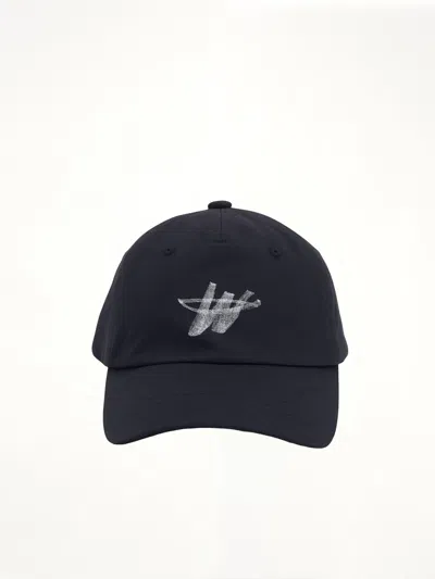 We11 Done Wd One Logo Cap In Black