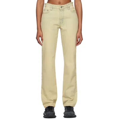 We11 Done We11done Beige Straight-leg Jeans In Neutral