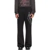 We11 Done We11done Black Chain Embroided Sweatpants In Black