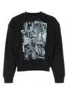 We11 Done We11done Graphic Printed Crewneck Sweatshirt In Black