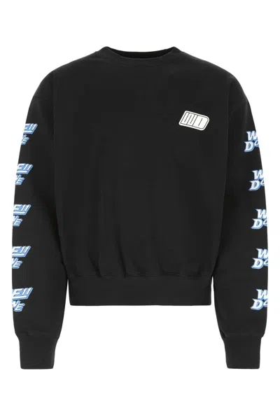 WE11 DONE WE11DONE BLACK COTTON OVERSIZE SWEATSHIRT