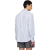 We11 Done We11done Blue Striped Basic Shirt In Blue