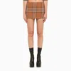We11 Done Checked Wool Mini Skirt With Side Zip