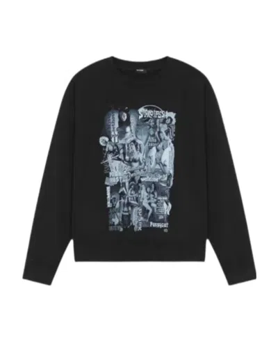 We11 Done We11done Graphic Printed Crewneck Sweatshirt In Black