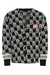 We11 Done Textured Hem Ribbed Cuffs Sweater In Black