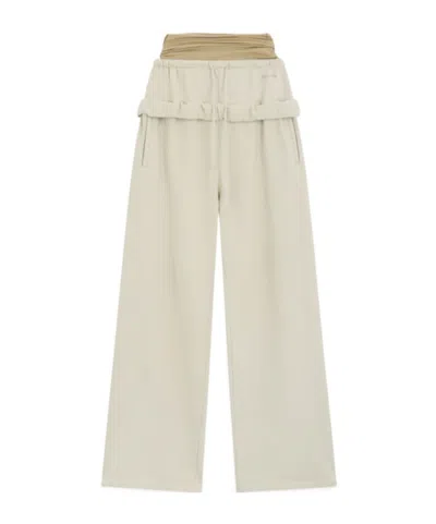 We11 Done We11done Layered Rolled Up Lounge Pants In Gray