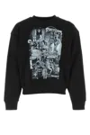 We11 Done We11done Graphic Printed Crewneck Sweatshirt In Black