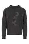 We11 Done We11done Round Neck Graphic Printed Top In Black
