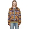We11 Done We11done Tan Camel Check Pattern Jacket In Multi