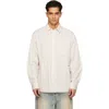 We11 Done White Striped Basic Shirt In White