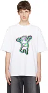 We11 Done White Colorful Teddy T-shirt In White