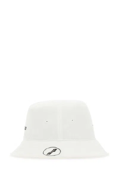 We11 Done White Cotton Bucket Hat