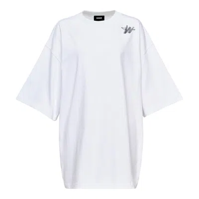 We11 Done White Cotton Logo T-shirt