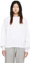 We11 Done White Crewneck Sweatshirt In White