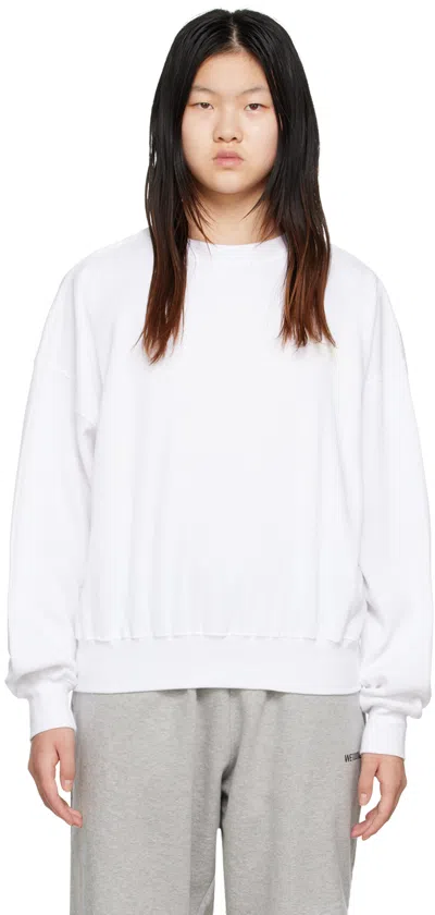 WE11 DONE WHITE CREWNECK SWEATSHIRT