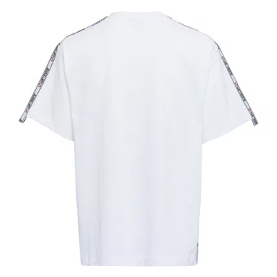 We11 Done White Double Logo Tape Short Sleeve T-shirt