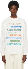 We11 Done White Graphic Long Sleeve T-shirt In White