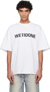 We11 Done White Large Basic Logo T-shirt In White