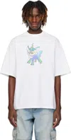 We11 Done Jeff Monster Drawing T-shirt In White