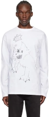 We11 Done Monster Long-sleeved T-shirt In White
