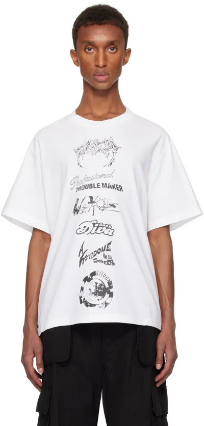 We11 Done White Multi Logo T-shirt