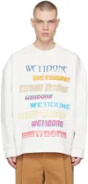 We11 Done White Printed Sweater In White