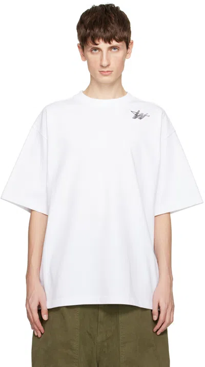 We11 Done White Printed T-shirt