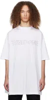 We11 Done Logo-embellished T-shirt In White
