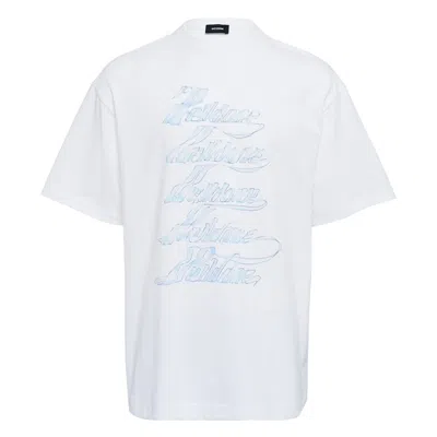 We11 Done White Ribbon Multi-logo T-shirt