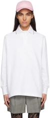 We11 Done White Scalloped Edge Polo In White