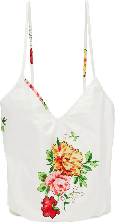 We11 Done White Slinky Touch Tote In Mix