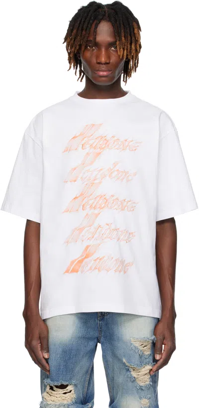 We11 Done White Spark Logo T-shirt