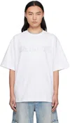 We11 Done Sparkle-logo T-shirt In White