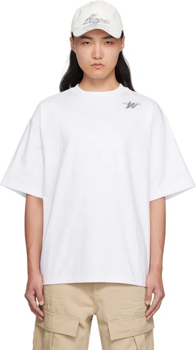We11 Done White 'wd' Logo T-shirt