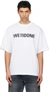 We11 Done White Large Basic Logo T-shirt In White
