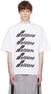 We11 Done White 'welldone' Front Logo T-shirt In White
