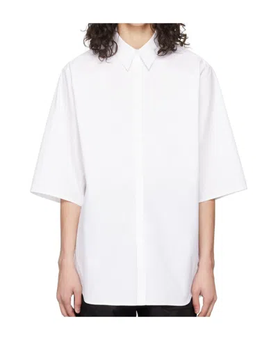We11 Done Wide-sleeve Cotton Shirt In White