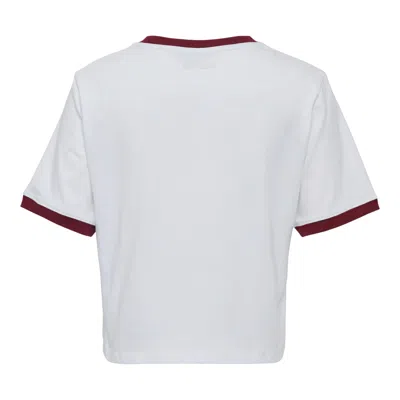 We11 Done Wine Womens Varsity Bear Ringer T-shirt In Brown