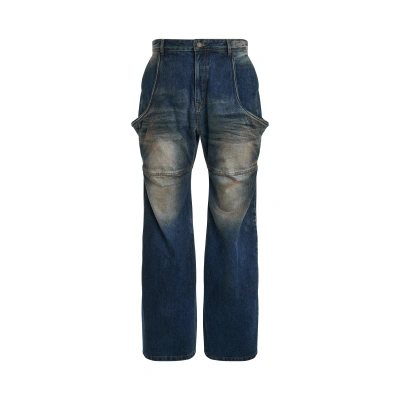 We11 Done Wire Denim Pants In Blue
